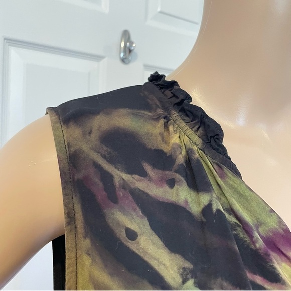 Handmade tie dye dress ruffle sleeveless lightning galaxy XXL purple - Picture 7 of 14